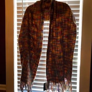 Blanket scarf in fall plaid colors